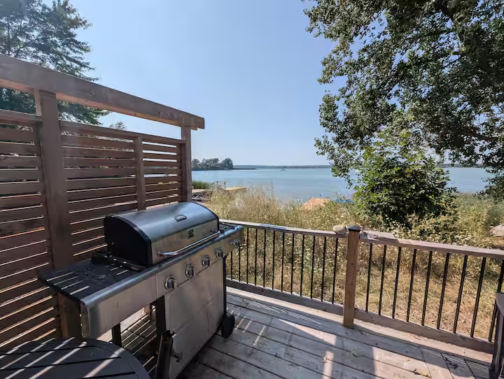 View across Hay Bay from the cottage deck